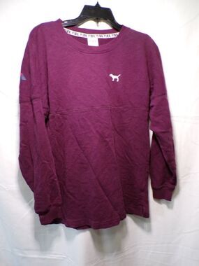 Victoria's Secret PINK Burgundy Crewneck Long Sleeve Top XS